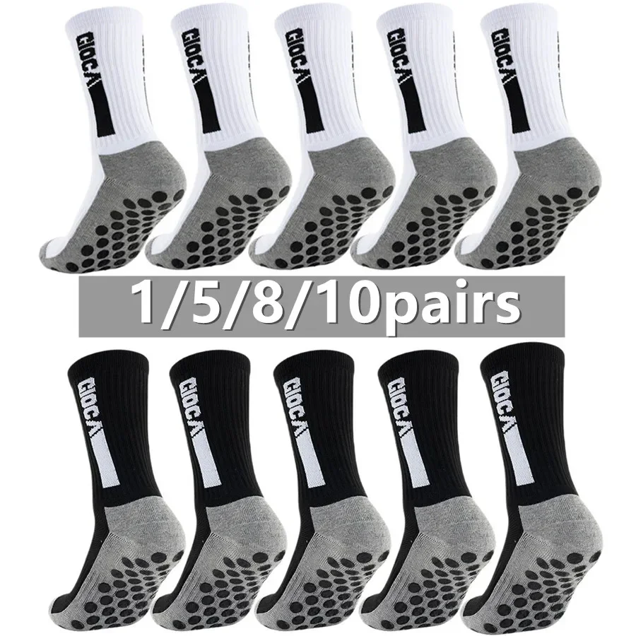 Sports Grip - 1/5/8/10 Pares de Meias Esportivas Antiderrapantes