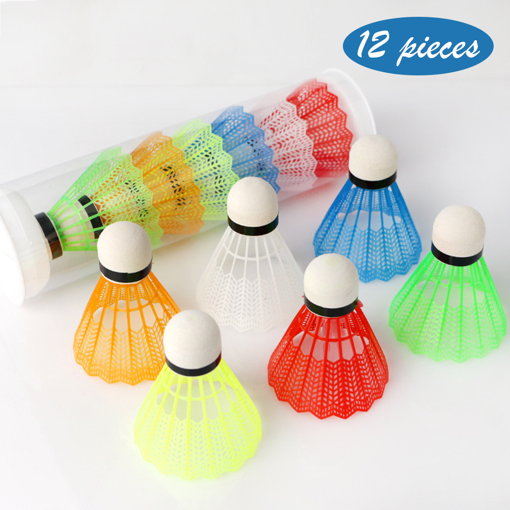 12 peças de badminton de plást - Feather Shuttlecock avaliação e preço